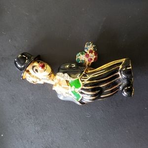 Large vintage Jomaz Maser clown brooch.